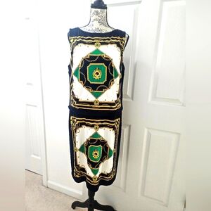 Ralph Lauren Status Print Sheath Dress